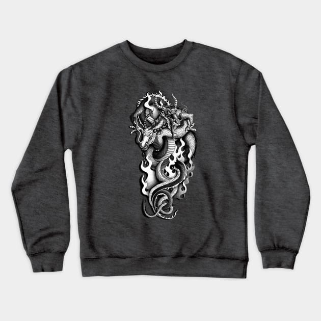 Two dragons, Yin Yang Crewneck Sweatshirt by Ramiros